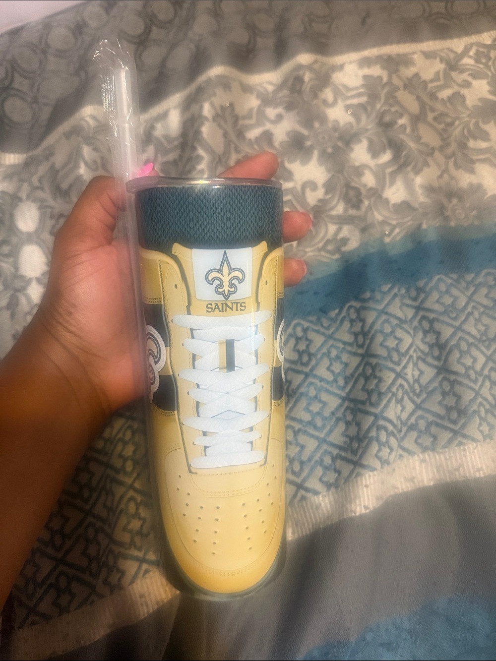 New Orleans Yellow Sneaker Tumbler - Team Logo
